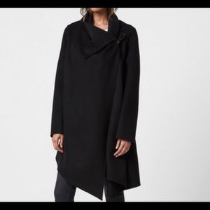 All Saint Black Monument Coat